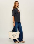Zadig&Voltaire Geantă shopper Monogram Tennis cu adaos de piele