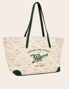 Zadig&Voltaire Geantă shopper Monogram Tennis cu adaos de piele