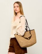 Zadig&Voltaire Geantă shopper WINGS cu adaos de piele