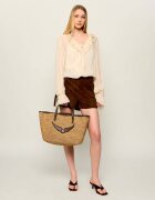 Zadig&Voltaire Geantă shopper WINGS cu adaos de piele