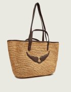 Zadig&Voltaire Geantă shopper WINGS cu adaos de piele