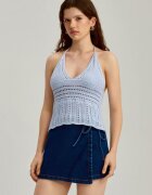 House Crop top cu șnur decorativ
