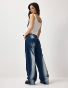House Jeanși wide leg cu talie joasă