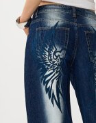 House Jeanși wide leg cu talie joasă