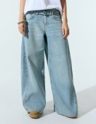House Jeanși wide leg cu talie joasă