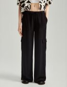 House Pantaloni wide leg cu buzunare cargo
