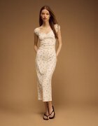 House Rochie midi înflorată