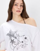 House Tricou scurt cu imprimeu