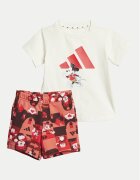 adidas Set tricou și pantaloni scurți Disney Mickey Mouse JF3625 Regular Fit