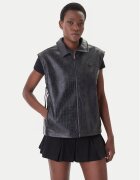 adidas Vestă elegantă Pleather KE5033 Oversize