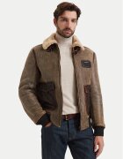 Aeronautica Militare Geacă de piele 262PN0165U100876 Regular Fit