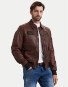 Aeronautica Militare Geacă de piele 262PN0895U100839 Regular Fit