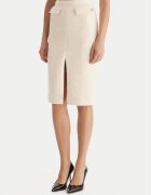 Babylon Fustă midi S00601 Écru Regular Fit