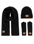 Beverly Hills Polo Club Set căciulă fular și mănuși BHPC-MC-001-AW24 Negru