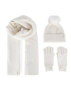 Beverly Hills Polo Club Set căciulă fular și mănuși BHPC-WC-002-AW24 Alb