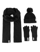 Beverly Hills Polo Club Set căciulă fular și mănuși BHPC-WC-002-AW24 Negru