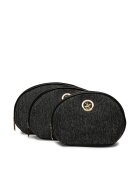 Beverly Hills Polo Club Set de genți pentru cosmetice BHPC-U1-007-SS25 (3-pack) Negru