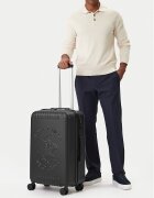 Beverly Hills Polo Club Valiză medie CEO-BHPC-M-001-08-BLACK Negru