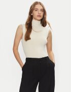 Boss Bluză cu gât Fermesa 50530703 Écru Regular Fit