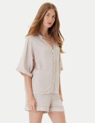Boss Cămașă de pijama Sateen 50545615 Relaxed Fit