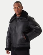 Boss Geacă de piele Joglaci 50547560 Relaxed Fit