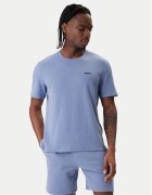 Boss Tricou Waffle 50535891 Albastru celest Regular Fit