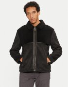 BRAVE SOUL Geacă din imitație de piele MJK-SALTBLACK Negru Regular Fit