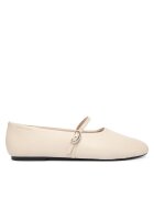 Calvin Klein Balerini Oblique Ballerina Mj Lth Hdw HW0HW02847 Écru