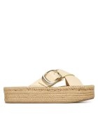 Calvin Klein Espadrile Flatf Espadrill Cross Lth Hdw HW0HW02892 Écru