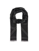 Calvin Klein Fular Emblem Repeat Lw Shawl W Fringes LV04F8074G