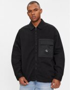 Calvin Klein Jeans Jachetă cămașă Mix Media J30J324617 Negru Regular Fit