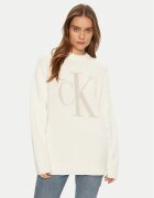 Calvin Klein Jeans Pulover Intrasia J20J224799 Écru Relaxed Fit