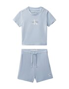 Calvin Klein Jeans Set tricou și pantaloni scurți LVCKSJI09B Albastru celest Regular Fit