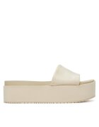 Calvin Klein Jeans Şlapi Flatform Sandal Slide In Nylon YW0YW01791 Écru