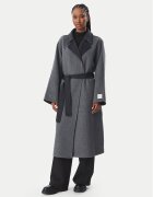 Calvin Klein Palton de lână Long LV044H538G Regular Fit