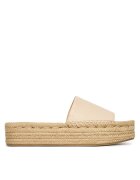 Calvin Klein Şlapi Flatf Espa Mule Lth Mg HW0HW03027 Bej