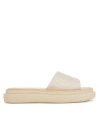 Calvin Klein Şlapi Flatform Slide Jacq HW0HW02461 Écru