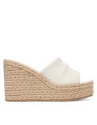 Calvin Klein Şlapi Wedge Espad 70 Canvas Mg HW0HW03282 Crem