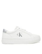 Calvin Klein Sneakers Vulc Flatf Lth Silver Logo Tag YW0YW01877