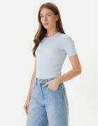 Calvin Klein Tricou LV044D246G Albastru celest Slim Fit