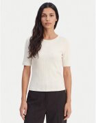 Calvin Klein Tricou Varigated LV044F211G Écru Slim Fit