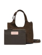 COCCINELLE Geantă THE C-Easy Suede E1 THE 58 01 01 Kaki