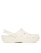 Crocs Şlapi Classic Floral Cut-Out Clog 210927 Écru