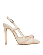 DeeZee Pantofi cu toc subțire HT92831-166 Écru