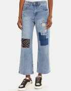 Desigual Blugi Patches 25WWDD20 Wide Leg