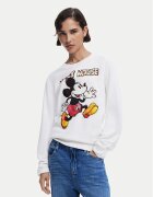 Desigual Bluză Avery Mickey 25SWSK45 Écru Regular Fit