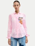 Desigual Cămașă Cam Pinkjack 26SWCW12 Regular Fit