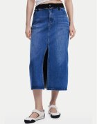 Desigual Fustă de blugi 25SWFD02 Regular Fit