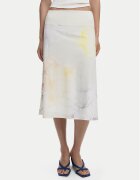 Desigual Fustă midi Bruma 25WWFK08 Écru Regular Fit