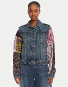 Desigual Geacă de blugi Etnic 25WWED14 Regular Fit